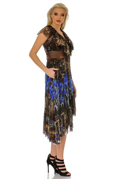 Rochie tull imprimat T-53